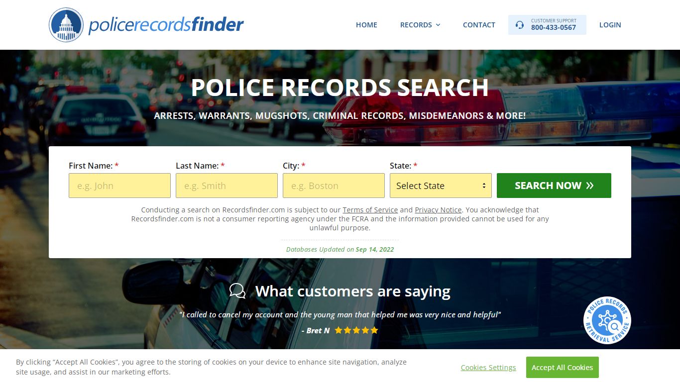 Police Records Search - Recordsfinder.com